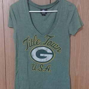 Green bay packers t shirt womens nfl apparel M